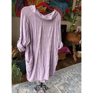 Diverse Italia 100% Cotton Lilac Purple Tunic Button Back Size XL